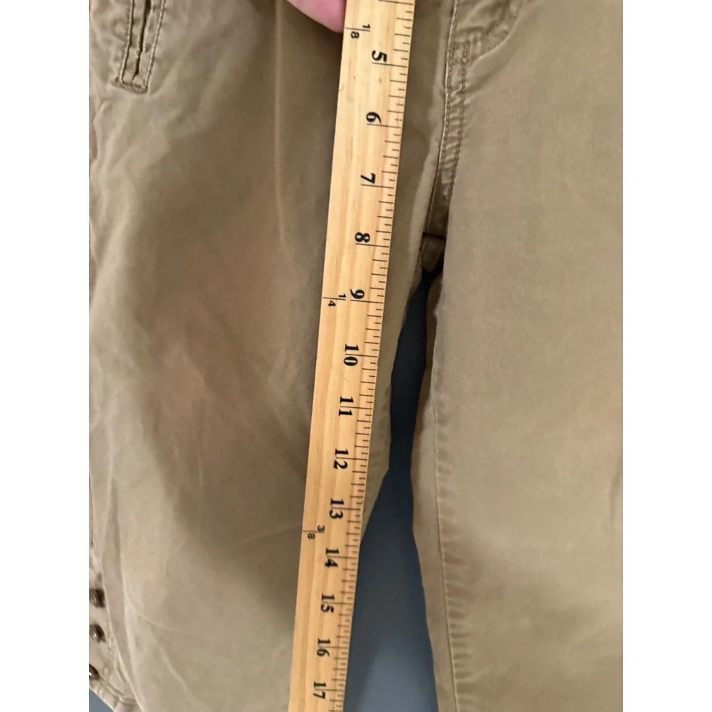 Old Navy Y2k Vintage Girls Khaki Capri Pants Size 14 Tan Cropped‎ Chino Trousers